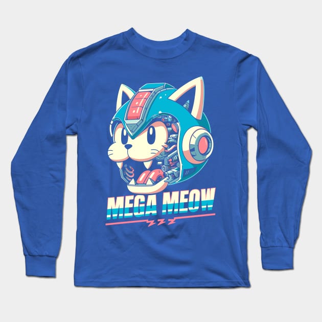 Mega Meow Long Sleeve T-Shirt by Lima's